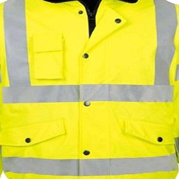 High Visibility Bomber Jacket In Yellow