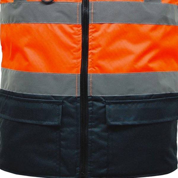 Hi Vis Fleece Reversible Body Warmer Waist Coat Two Tone Orange