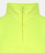 Hi Vis Quarter Zip Fleece Yellow Sweatshirt