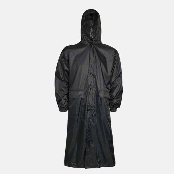 Adults Black Waterproof Long Coat by Baum Country