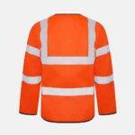 Hi Vis Long Sleeve Safety Vest / Waistcoat by Kapton In Orange Colour