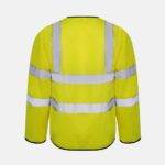 Hi Vis Long Sleeve Safety Vest / Waistcoat by Kapton In Yellow Colour