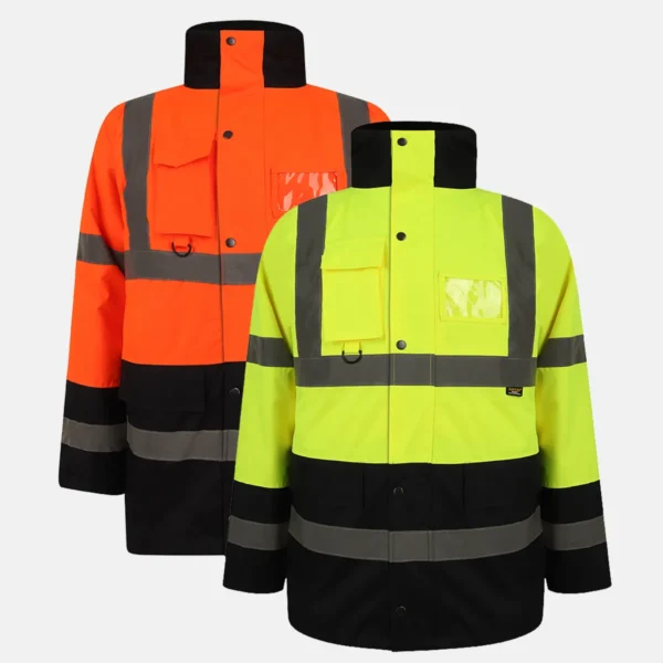 hi vis two tone parka coat