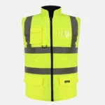 Hi Vis Reversible Fleece Body Warmer Yellow