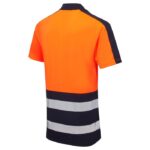 SuperTouch Essentials Hi-Vis Eco Cool Air Orange-Navy Polo Shirt - Image 6