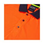 SuperTouch Essentials Hi-Vis Eco Cool Air Orange-Navy Polo Shirt - Image 4