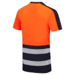 SuperTouch Essentials Hi Vis Eco Cool Air Orange-Navy T-Shirt - Image 3