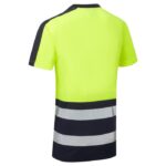 SuperTouch Essentials Hi Vis Eco Cool Air Yellow-Navy T-Shirt - Image 7