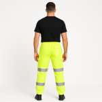 Hi Vis Two Tone Jogging Bottoms Yellow Navy – Reflective Safety Joggers - Image 3