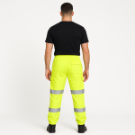 Hi Vis Two Tone Jogging Bottoms Yellow Navy – Reflective Safety Joggers - Image 4